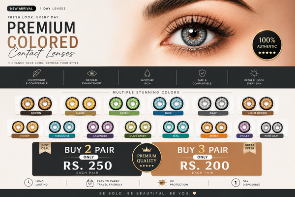 Premium Colored Contact Lenses – 1 Day Disposable