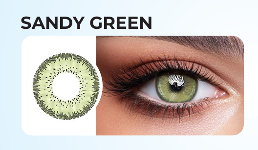 UK VISION 2-Tone Premium Cosmetic Contact Lenses – Sandy Green