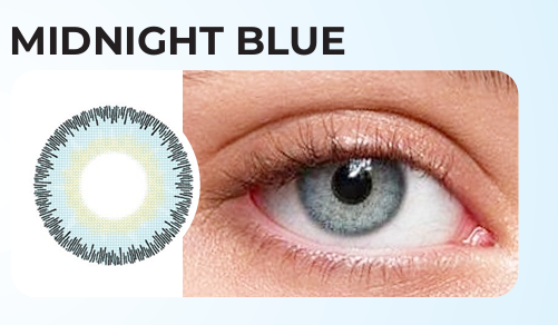 UK VISION 2-Tone Premium Cosmetic Contact Lenses – Midnight Blue