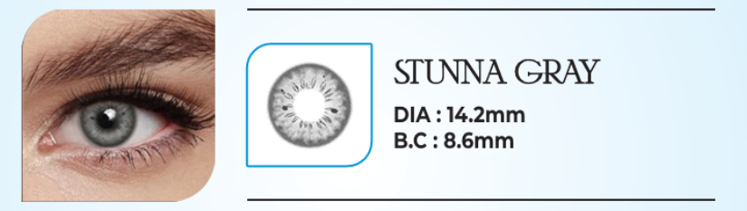 GALAXY Platinum Collection Premium Cosmetic Contact Lenses – Stunna Gray