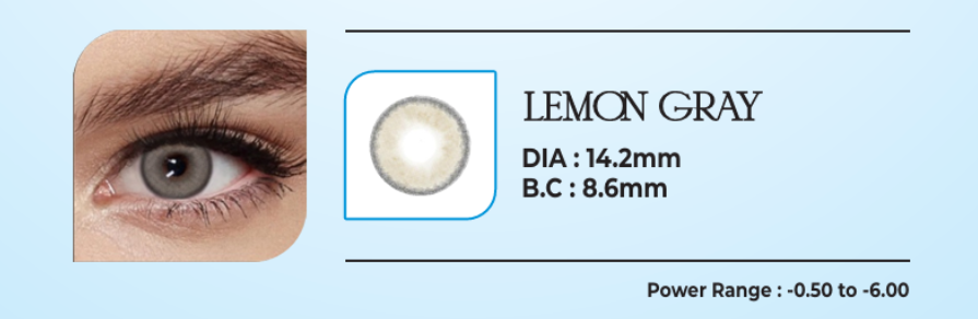GALAXY Platinum Collection Premium Cosmetic Contact Lenses – Lemon Gray