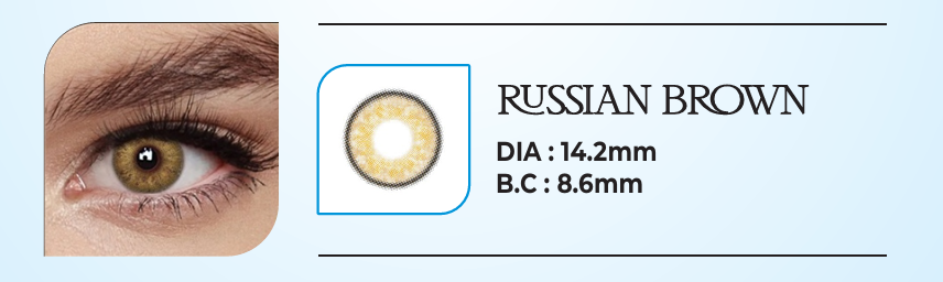 GALAXY Platinum Collection Premium Cosmetic Contact Lenses – Russian Brown