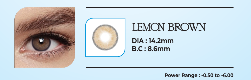GALAXY Platinum Collection Premium Cosmetic Contact Lenses – Lemon Brown