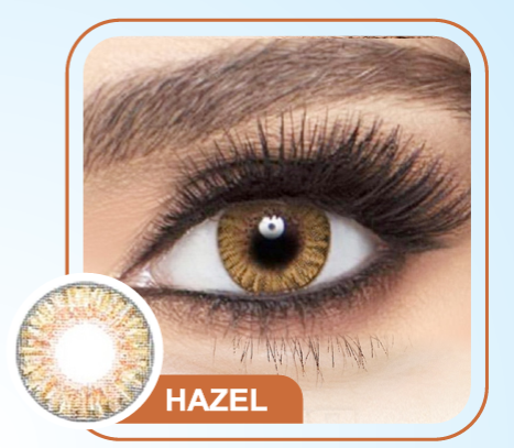 Optel 3-Tone Premium Cosmetic Contact Lenses – Hazel