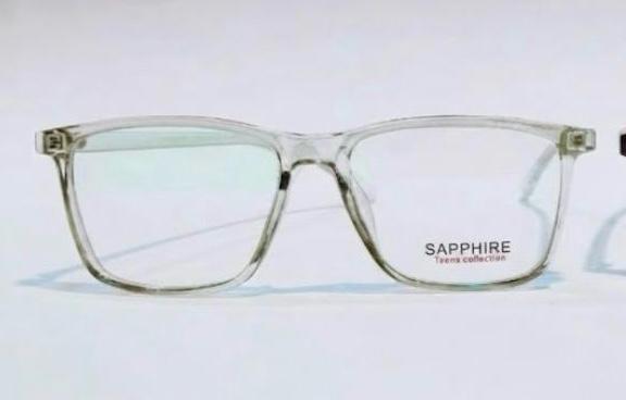 Translucent Sage Green Square Eyeglasses
