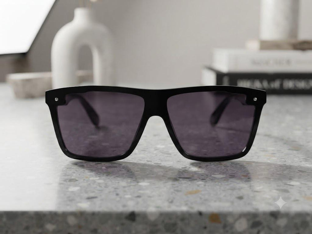 Modern Flat-Top Shield Sunglasses | ivisionscollections
