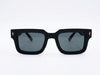 Bold Square Matte Black Sunglasses Edgy Geometry Meets High-Fashion Design