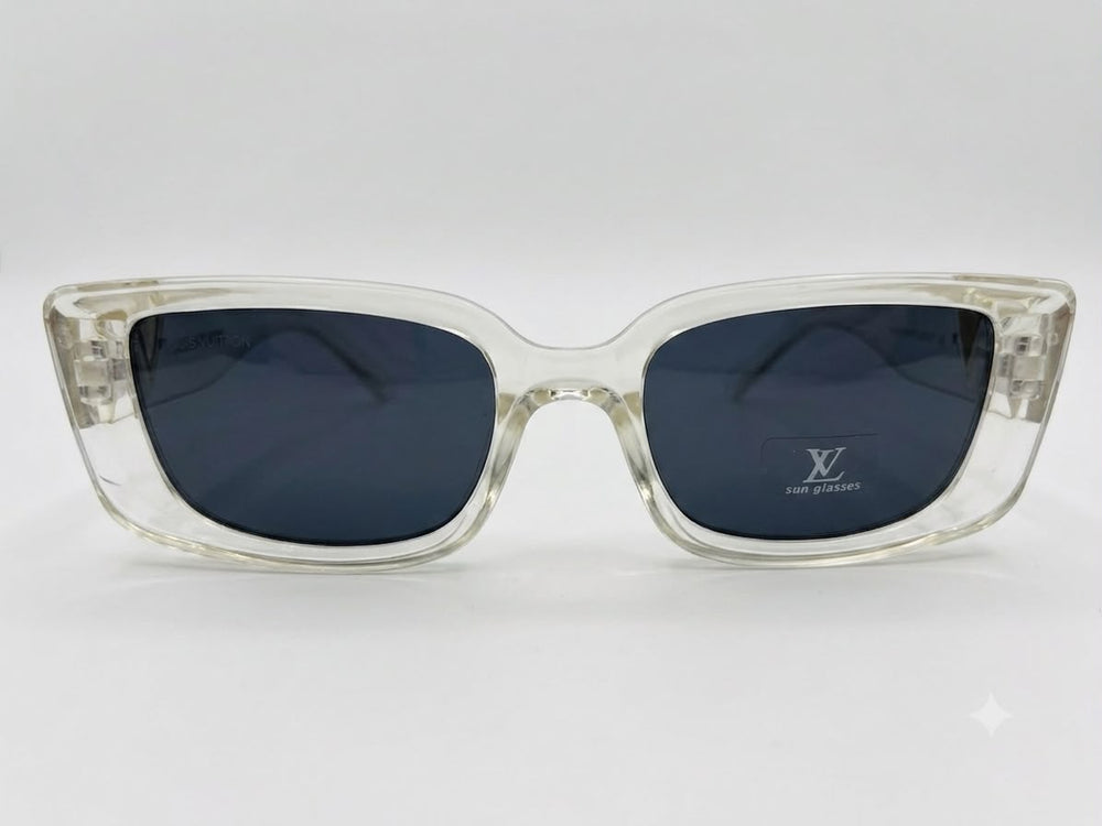 Luxury Transparent Rectangular Sunglasses Modern Transparency Meets High-Fashion Luxury